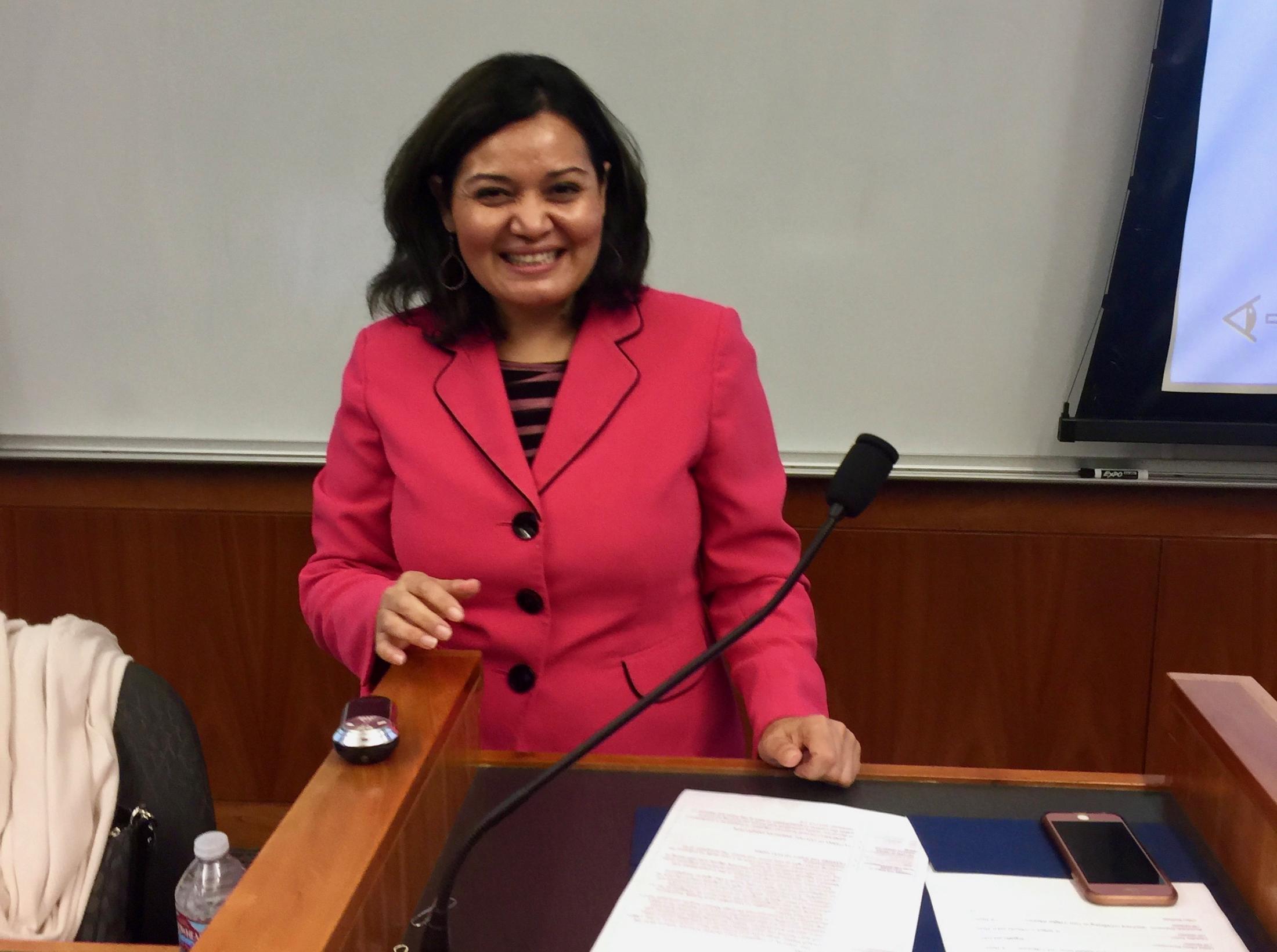 Aldana speaks at the UC Davis School of Law Aoki Center on Race and Nation Studies (11/14/17).