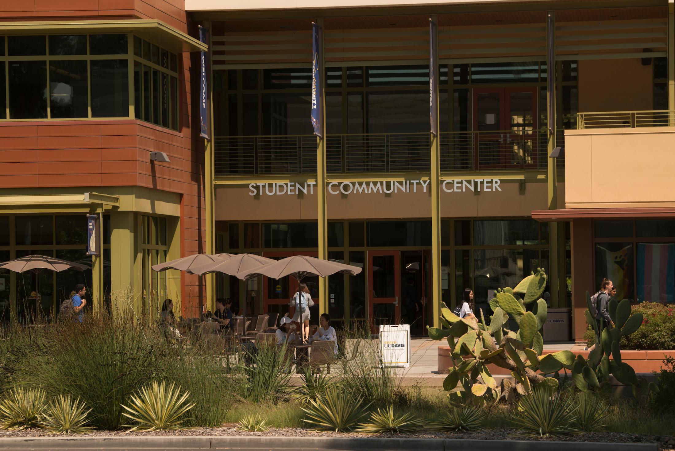 Front of the Student Community Center entrance