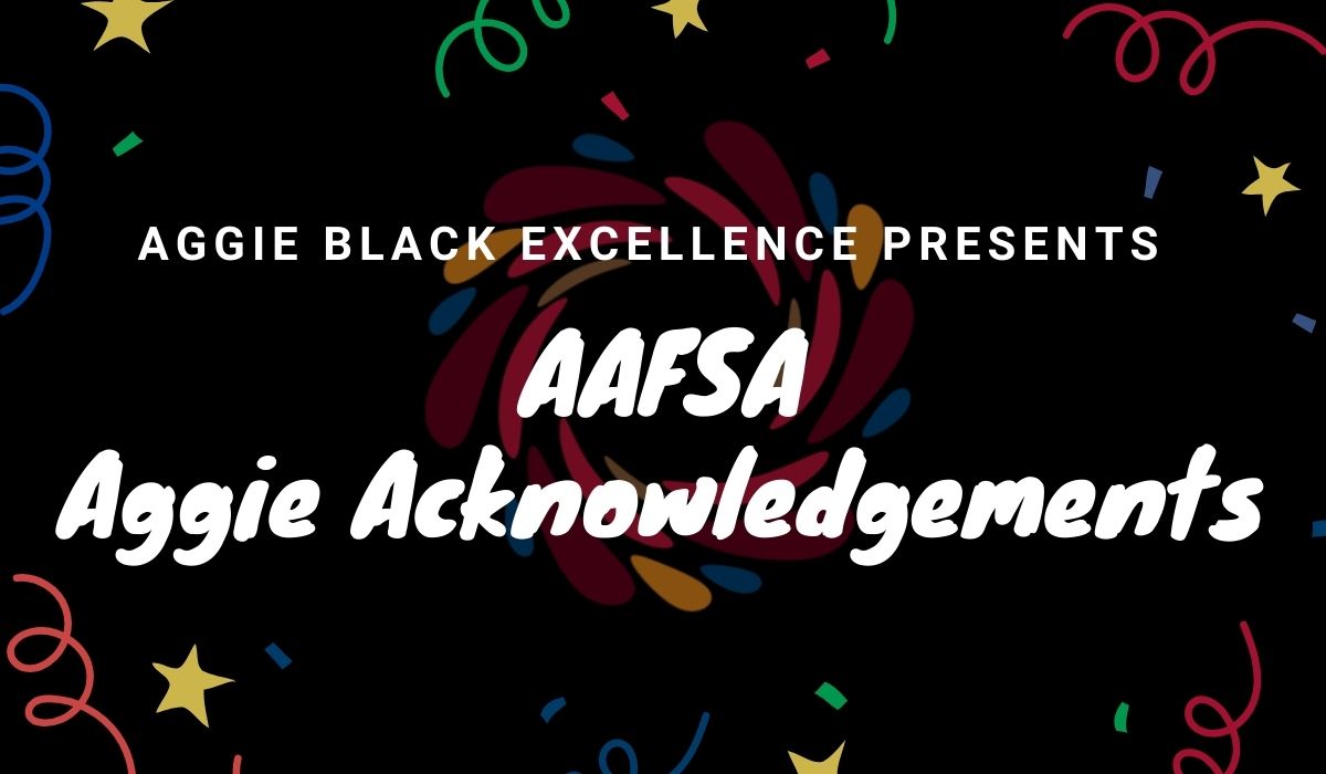 AAFSA Aggie Acknowledgement