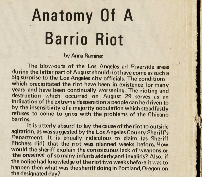 Anatomy of a barrio riot