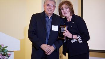CAMPOS Hall of Fame recipient Raymond L. Rodriguez and CAMPOS Founding Director Mary Lou de Leon Siantz