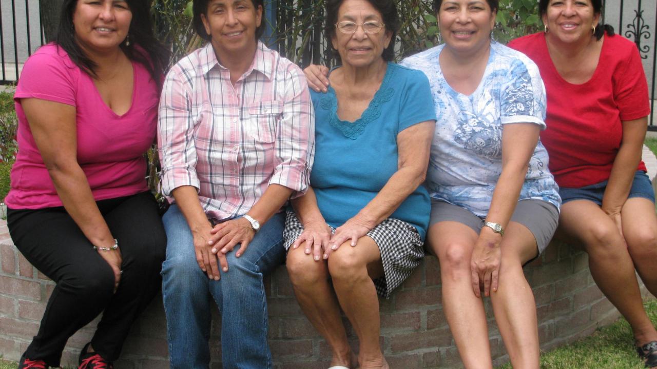 Left to right, Marian Moreno Lindo, Debbie Moreno Martin, Lena Villanueva, Josephine Moreno, and Felicia Moreno Morrison ""