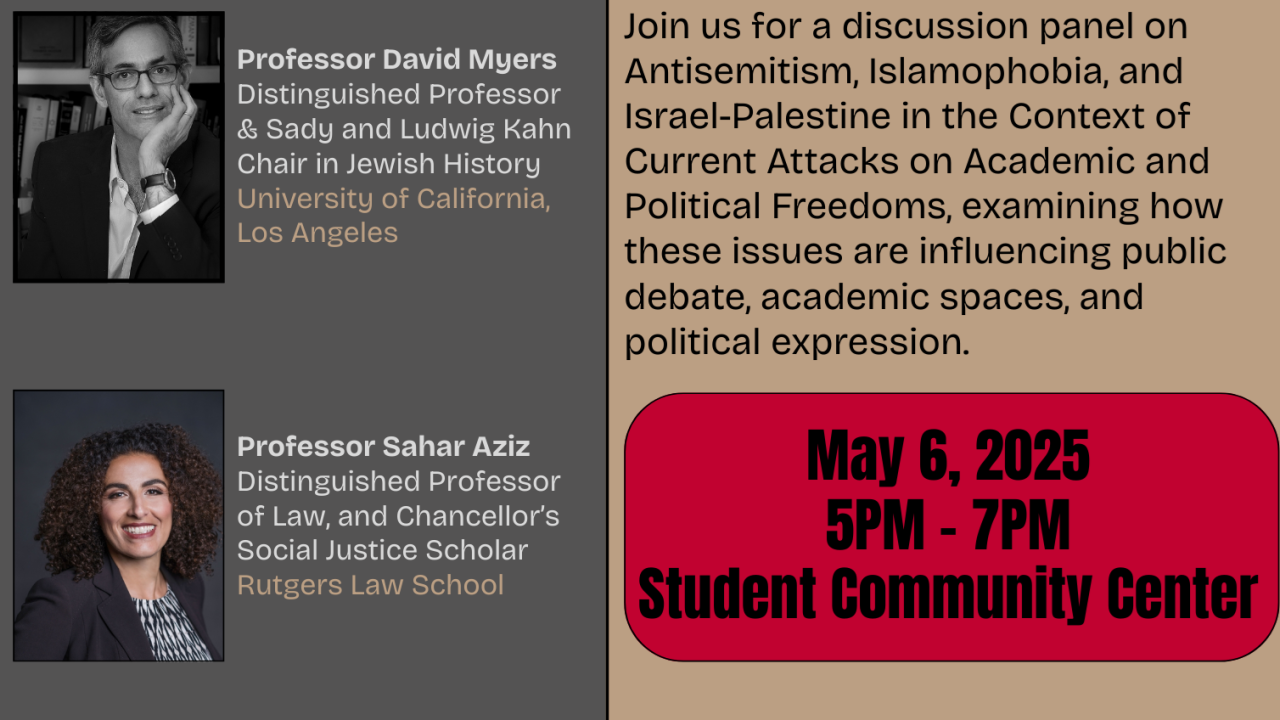Antisemitism & Islamophobia Talk - Speakers
