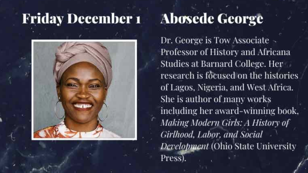 Dr. Abosede George's talk