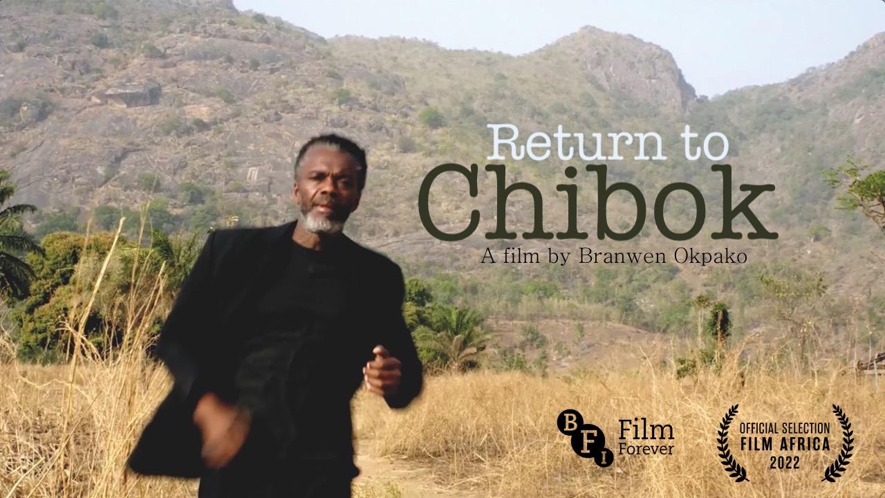 man running in field with the words, "Return to Chibok"