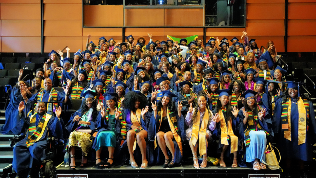 Group photo of the 2022 Aggie Black graduates