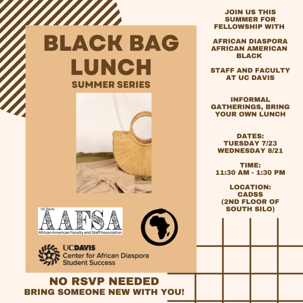 AAFSA Black Bag Lunch Summer Series, No RSVP needed, bring someone new with you!
