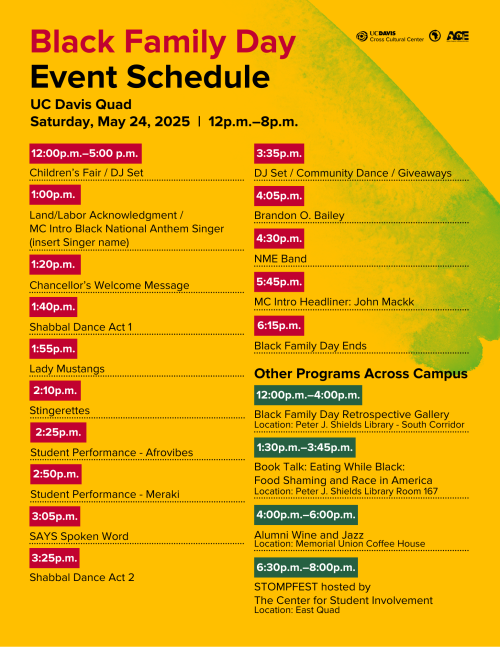 Black Family Day 2025 Schedule