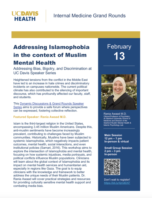 Addressing Bias, Bigotry, and Discrimination at UC Davis Speakers Series