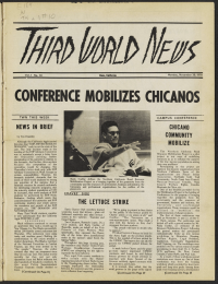 Front page of the Third World News from 1970