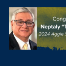 Congratulations to Neptaly “Taty” Aguilera ’73 2024 Aggie Service Award Winner