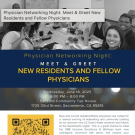 Flyer for a Physician Networking Night with event details, a QR code, and a UC Davis Health logo.