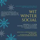 Flyer of Women in Tech ERG invites you to their winter social at Oshima Sushi Restaurant