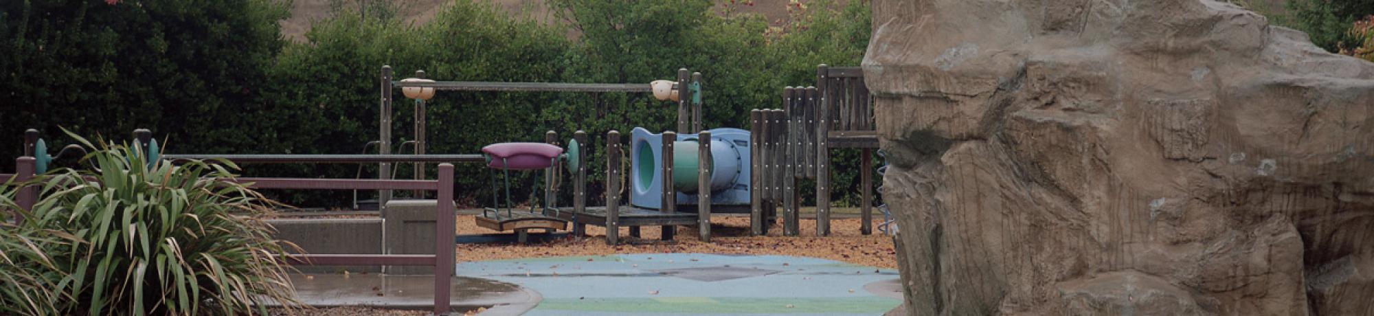Playground, Blackhawk, California. Indigenous Caretakers: Chap-pah-sim; Co-to-plan-e-nee; I-o-no-hum-ne; Sage-womnee; Su-ca-ah; We-chil-la. Ownership Transfer Method: Seized by unratified treaty, May 28, 1851. For the Benefit of: University of Delaware. Lee and Ahtone, “Land-grab universities,” High Country News, March 30, 2020.